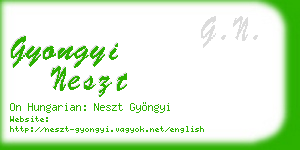 gyongyi neszt business card